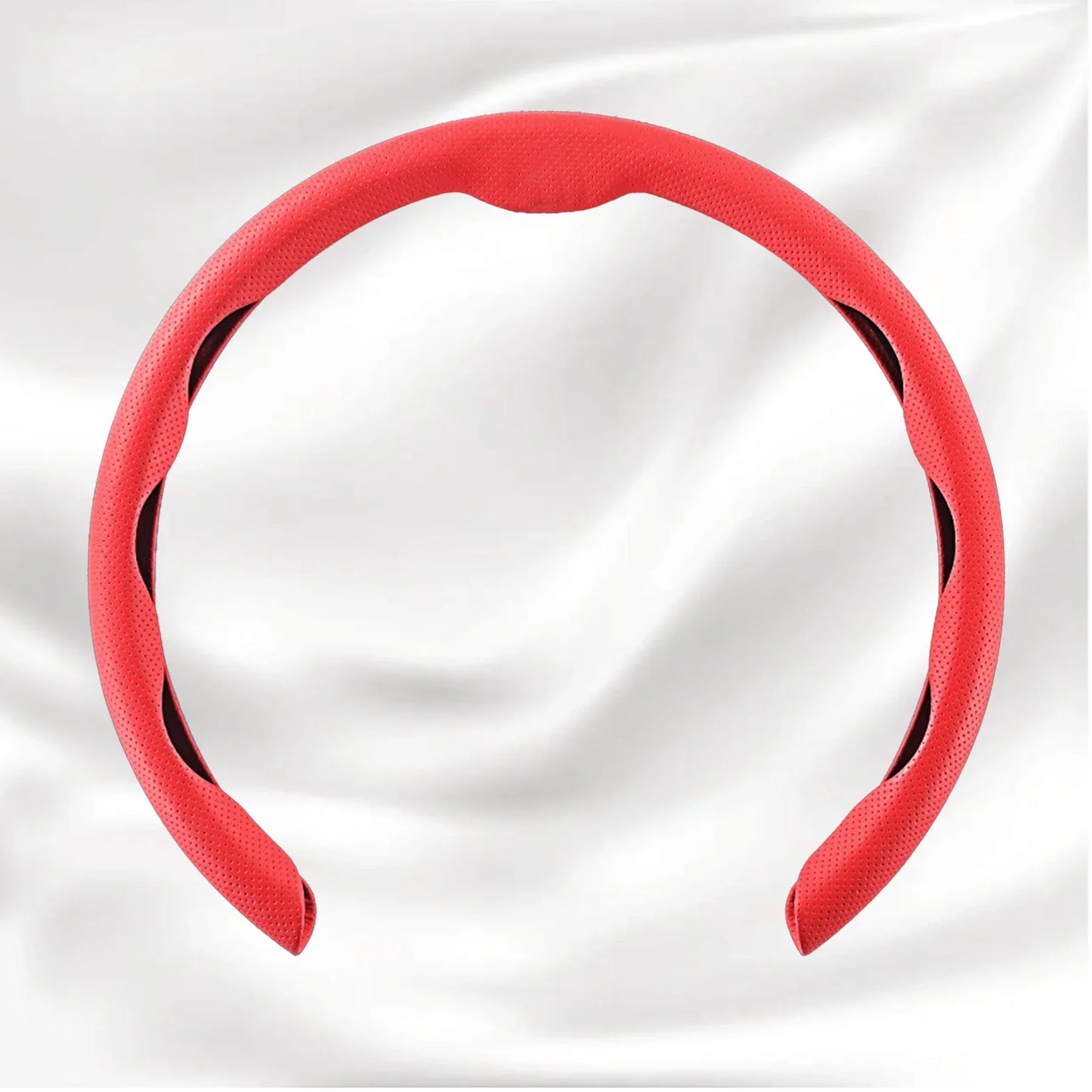 Nexi Customized Car Logo Breathable Ultra-thin 5D Leather & Carbon Car Steering Wheel Cover
