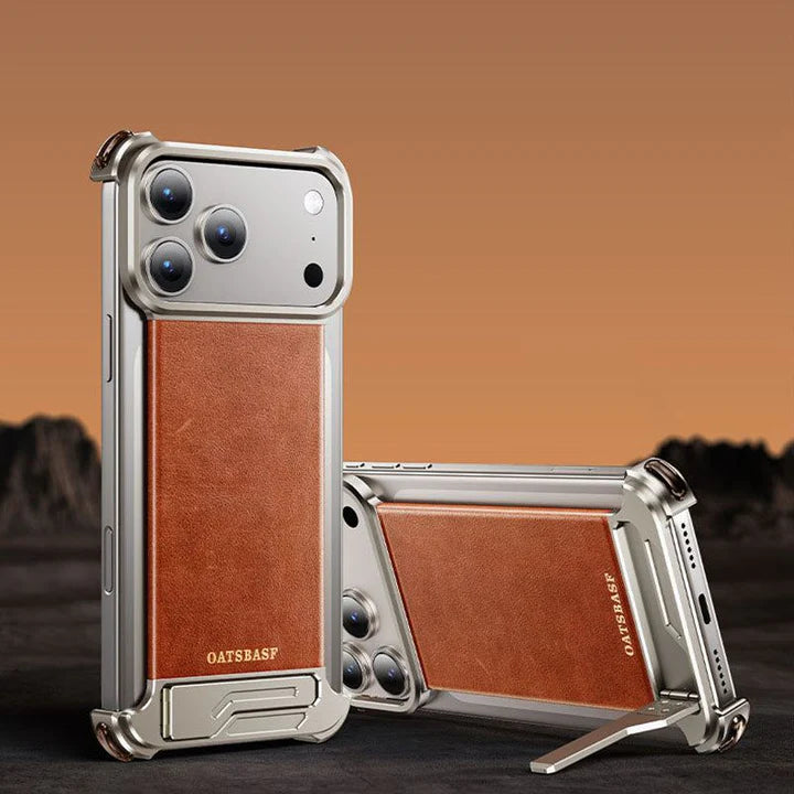 LuxeHold - Magnetic Leather Case With Hidden Stand For iPhone