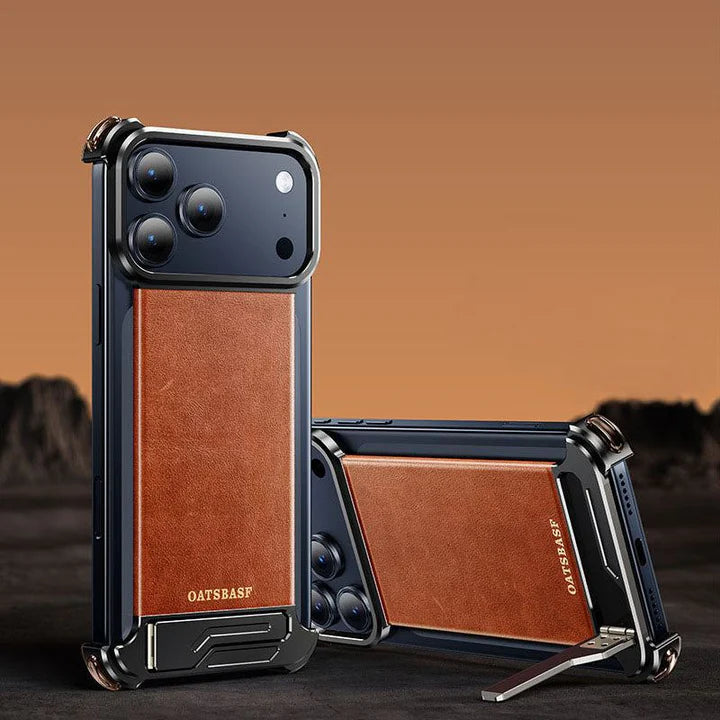 LuxeHold - Magnetic Leather Case With Hidden Stand For iPhone