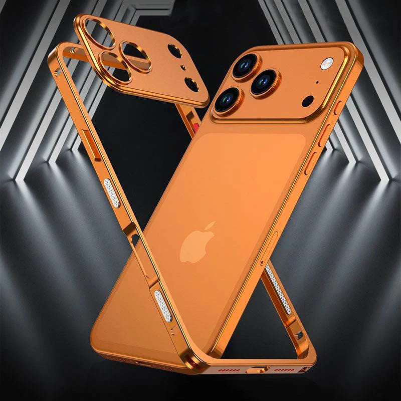 LiteGo - Ultra Thin Metal Frame Heat Dissipation Case With Lens Protector For iPhone 17