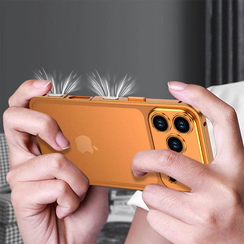 LiteGo - Ultra Thin Metal Frame Heat Dissipation Case With Lens Protector For iPhone 17