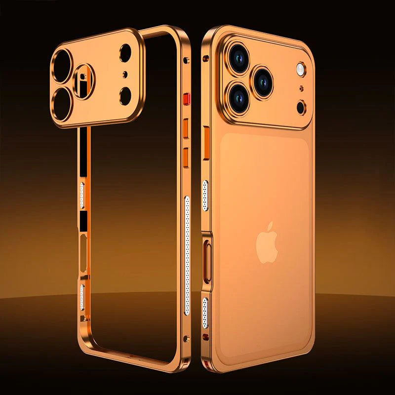 LiteGo - Ultra Thin Metal Frame Heat Dissipation Case With Lens Protector For iPhone 17