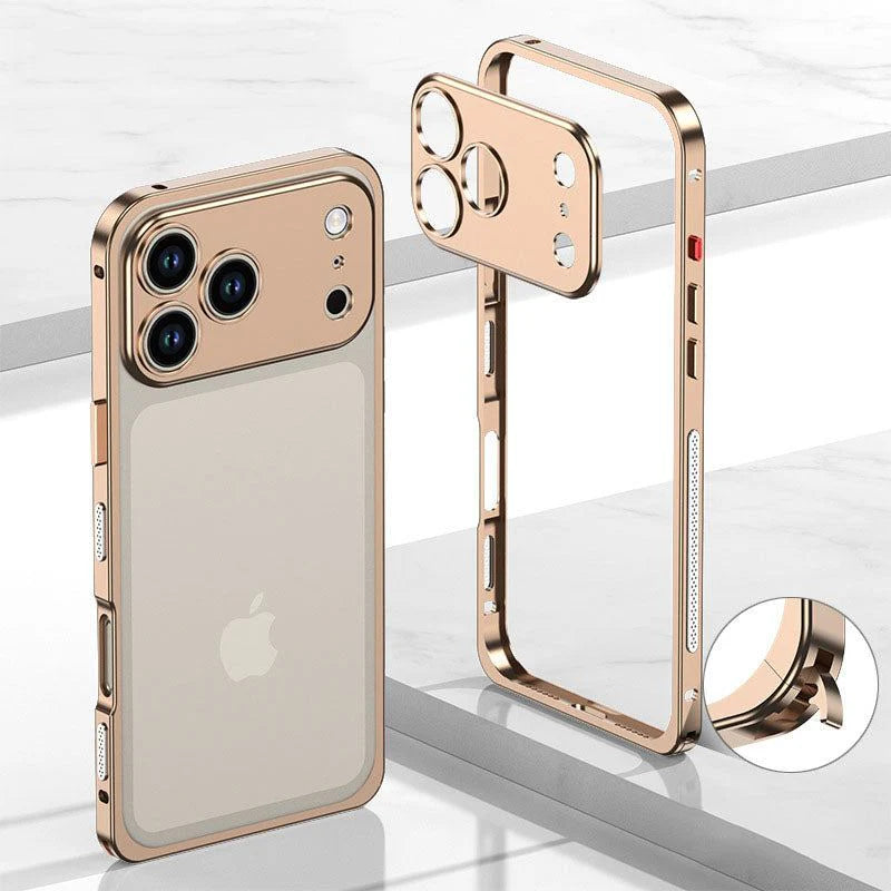 LiteGo - Ultra Thin Metal Frame Heat Dissipation Case With Lens Protector For iPhone 17