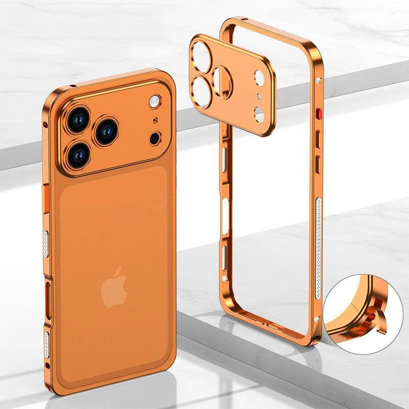 LiteGo - Ultra Thin Metal Frame Heat Dissipation Case With Lens Protector For iPhone 17