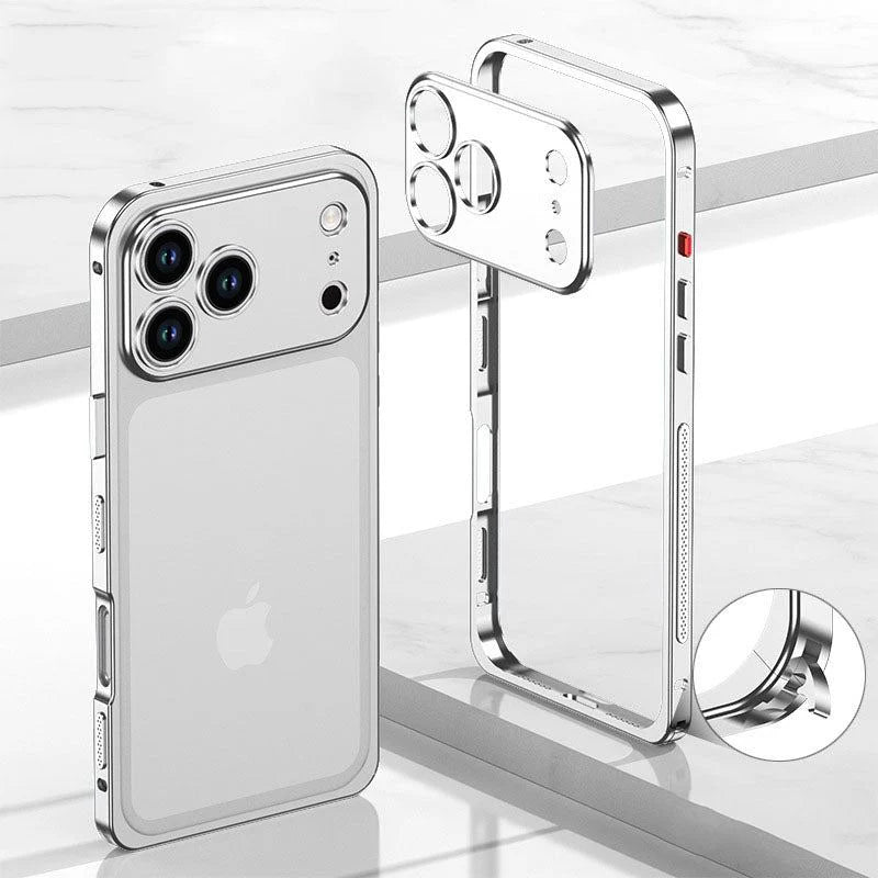 LiteGo - Ultra Thin Metal Frame Heat Dissipation Case With Lens Protector For iPhone 17