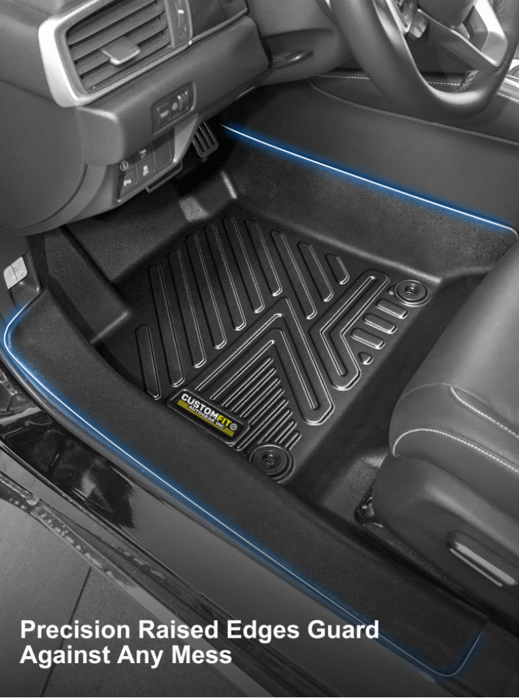 Custom Floor Mats and Trunk Mats for All Vehicle Types (Sedan, Hatchback, , MPV, Truck, SUV), Premium TPE Material & All-Weather Full Protection