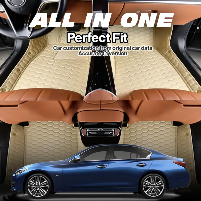 Leather Floor Mats Covers | Heavy Duty, Universal Fit Floor Mats for Cars, SUVs, and Trucks