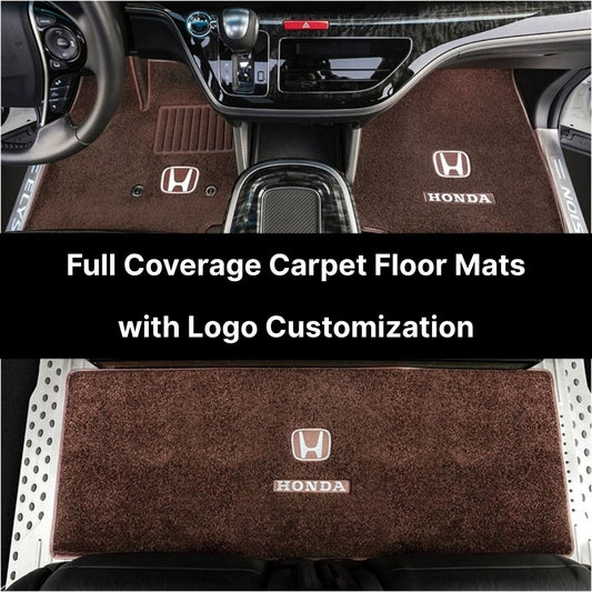 Full Coverage Carpet Floor Mats, Custom Fit for Front and Rear Rows