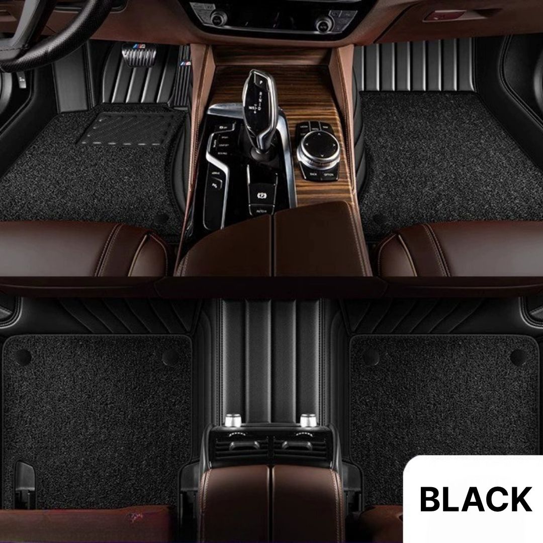 Leather Custom Full Set Car Floor Mats | Full Wrap-Around Car Mat