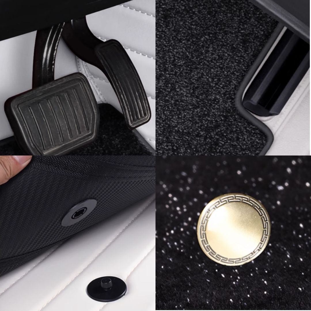 360° Full Coverage Soft Carpet Floor Mats, Door Sill Style with High-Density Carpet