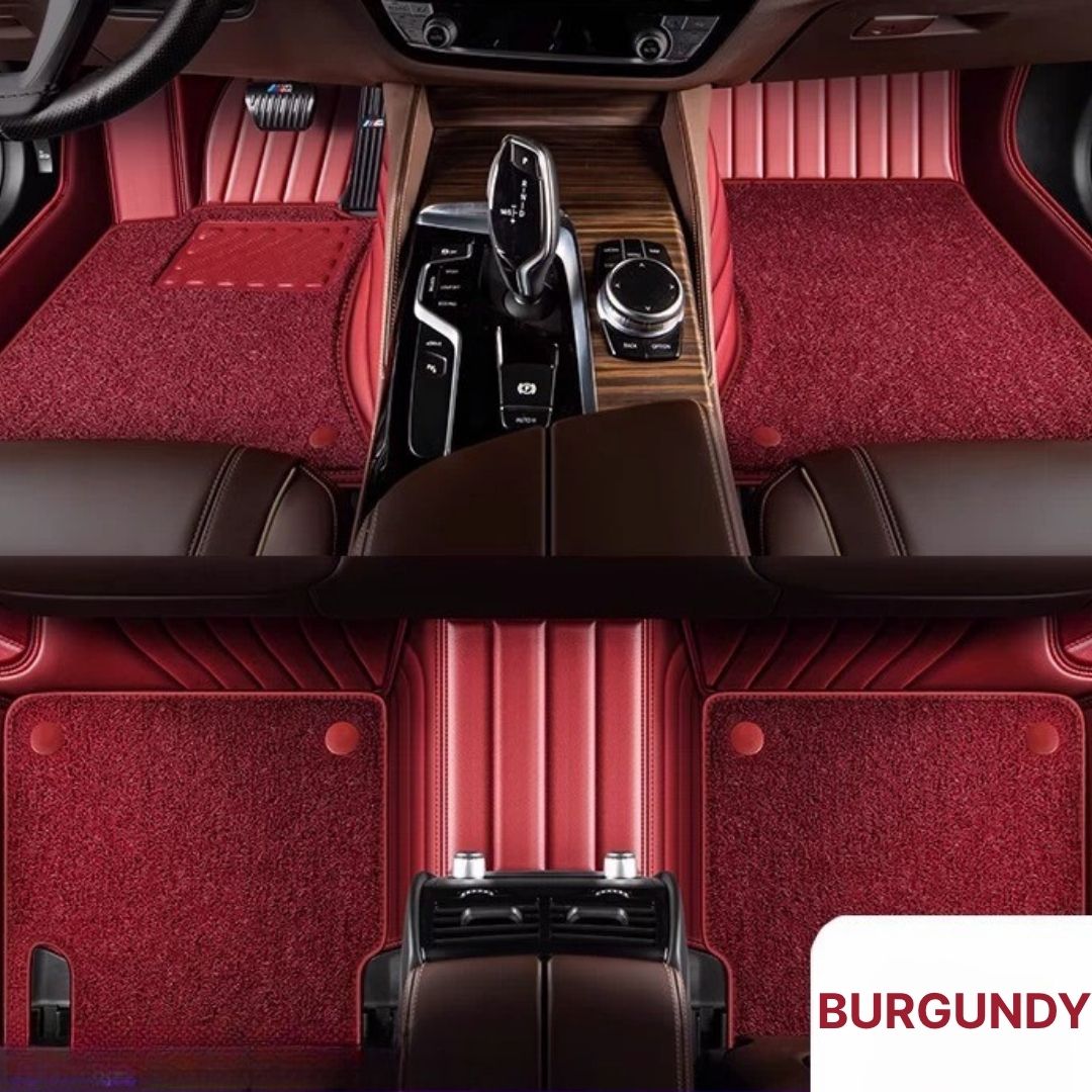 Leather Custom Full Set Car Floor Mats | Full Wrap-Around Car Mat