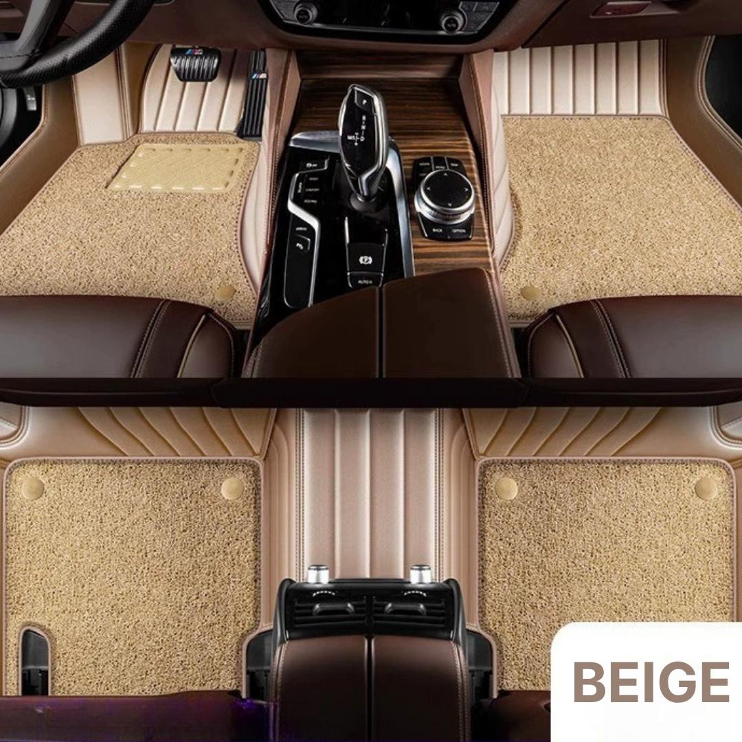 Leather Custom Full Set Car Floor Mats | Full Wrap-Around Car Mat