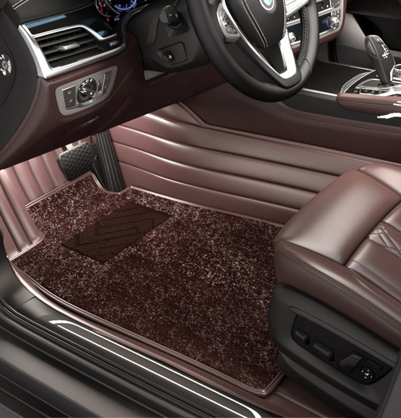Leather Custom Full Set Car Floor Mats | Full Wrap-Around Car Mat
