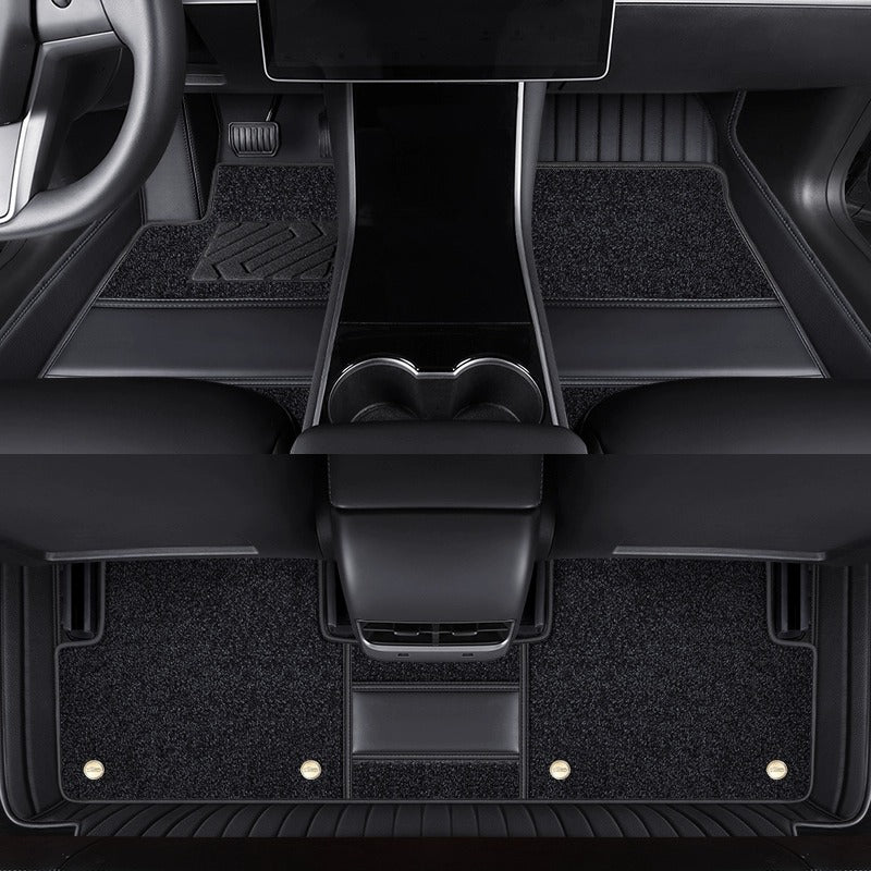 360° Full Coverage Soft Carpet Floor Mats, Door Sill Style with High-Density Carpet