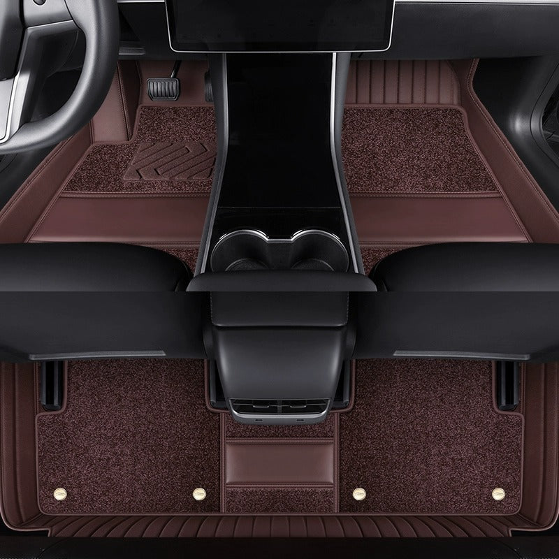 360° Full Coverage Soft Carpet Floor Mats, Door Sill Style with High-Density Carpet