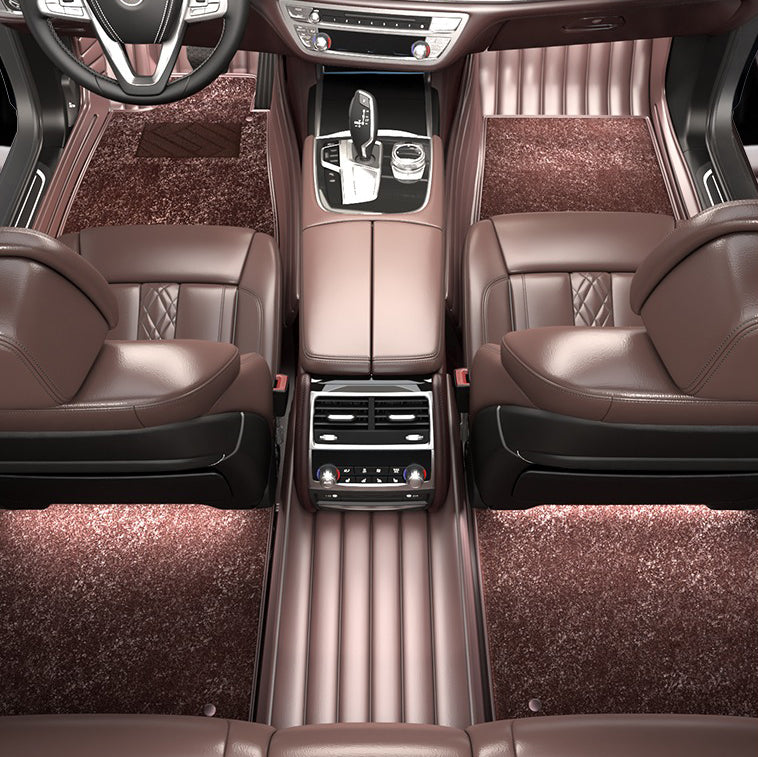 Leather Custom Full Set Car Floor Mats | Full Wrap-Around Car Mat