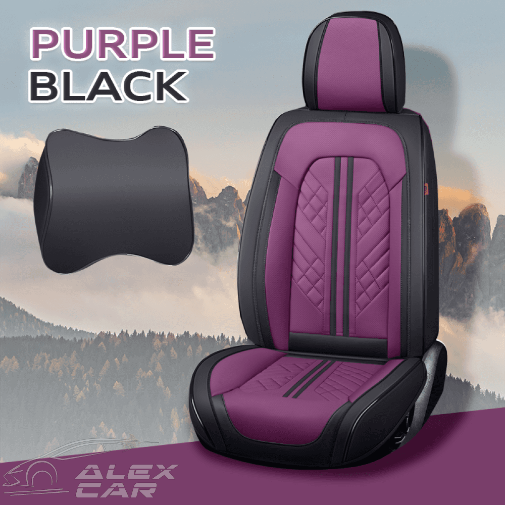 Zetas Car Seat Cushion Full Set Universal Waterproof Breathable Vehicle Leather Cover for Cars, SUV, Pick-up Truck